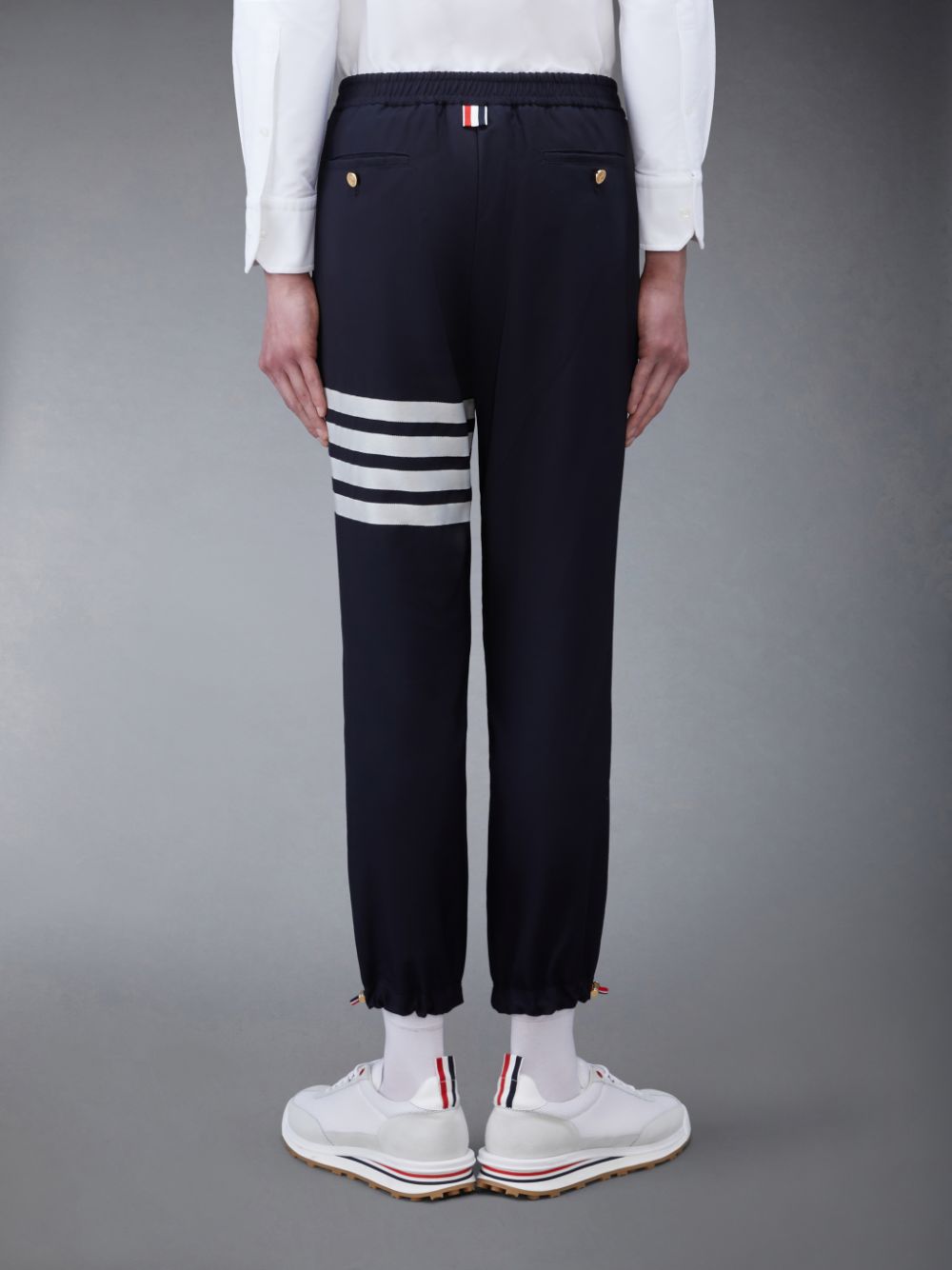 Thom Browne Plain Weave 4-Bar Track メンズ パンツ 青 | XFI64H94098