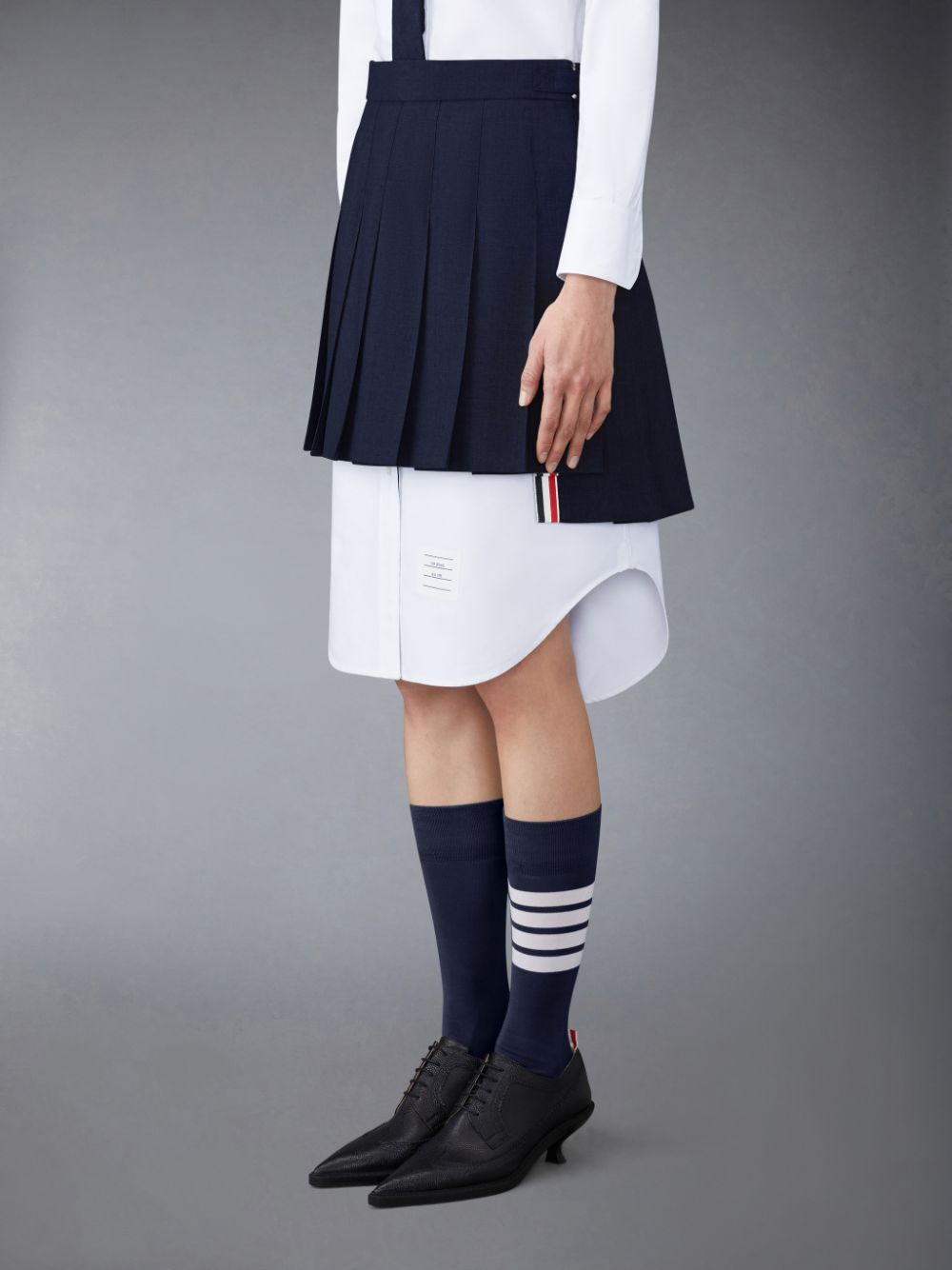 Thom Browne Plain Weave School Uniform Pleated Mini レディース スカート 青 | ZCR56V37420