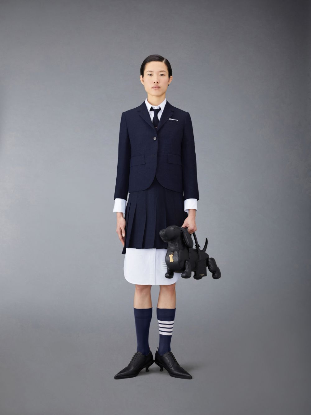 Thom Browne Plain Weave School Uniform Pleated Mini レディース スカート 青 | ZCR56V37420