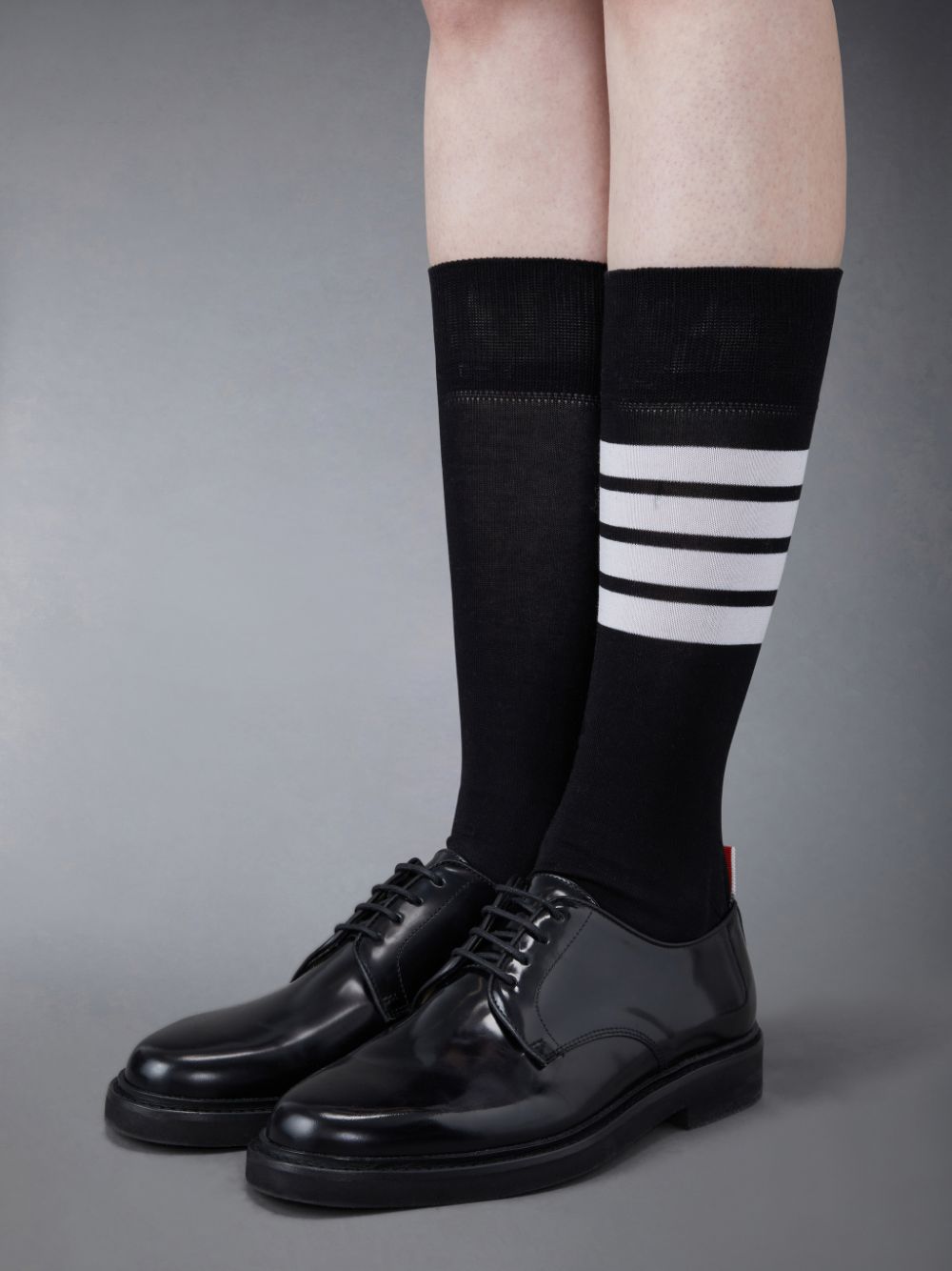 Thom Browne Polished Calf Uniform レディース オックスフォードシューズ 黒 | VPK18D96301
