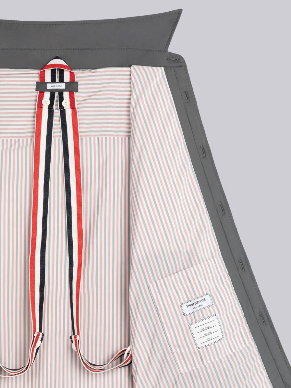 Thom Browne Poly Twill 4-Bar Down Shirt メンズ ジャケット グレー | TMJ91K58724