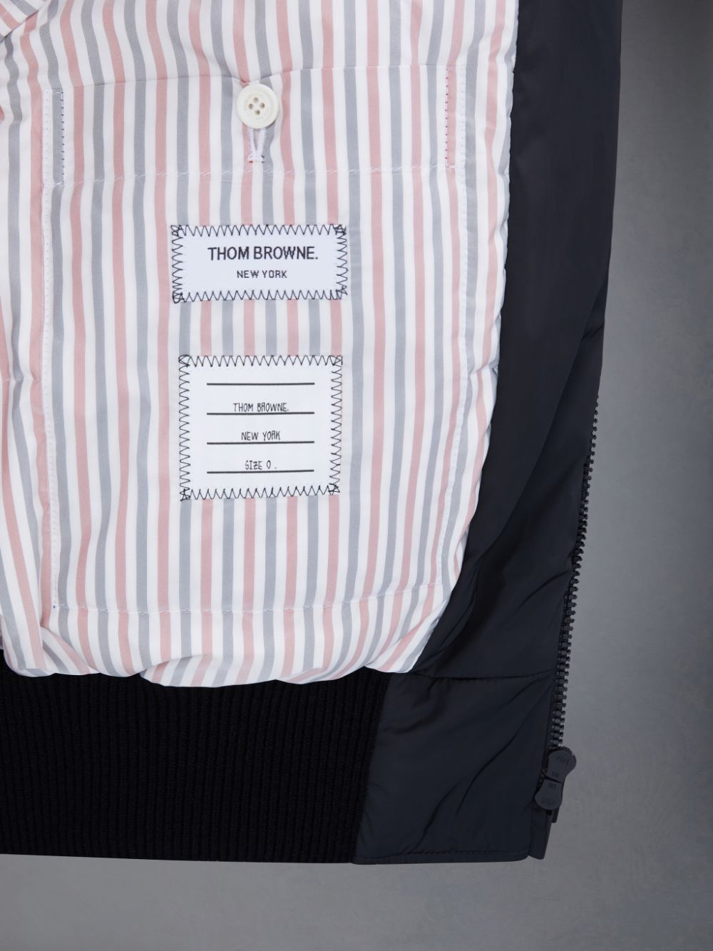 Thom Browne Poly Twill Rib 4-Bar Down Oversized Blouson メンズ ジャケット グレー | WOE14J74852