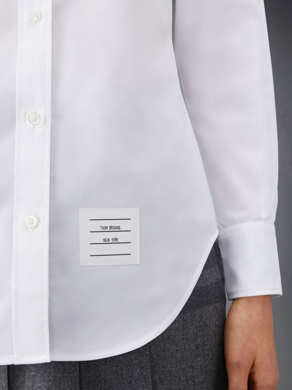 Thom Browne Poplin Armbands Classic Round Collar レディース シャツ 白 | ZSZ00B60172