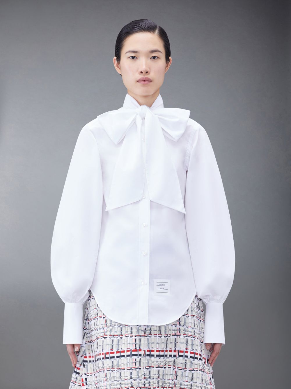 Thom Browne Poplin Classic Bow レディース シャツ 白 | IDX90L07187