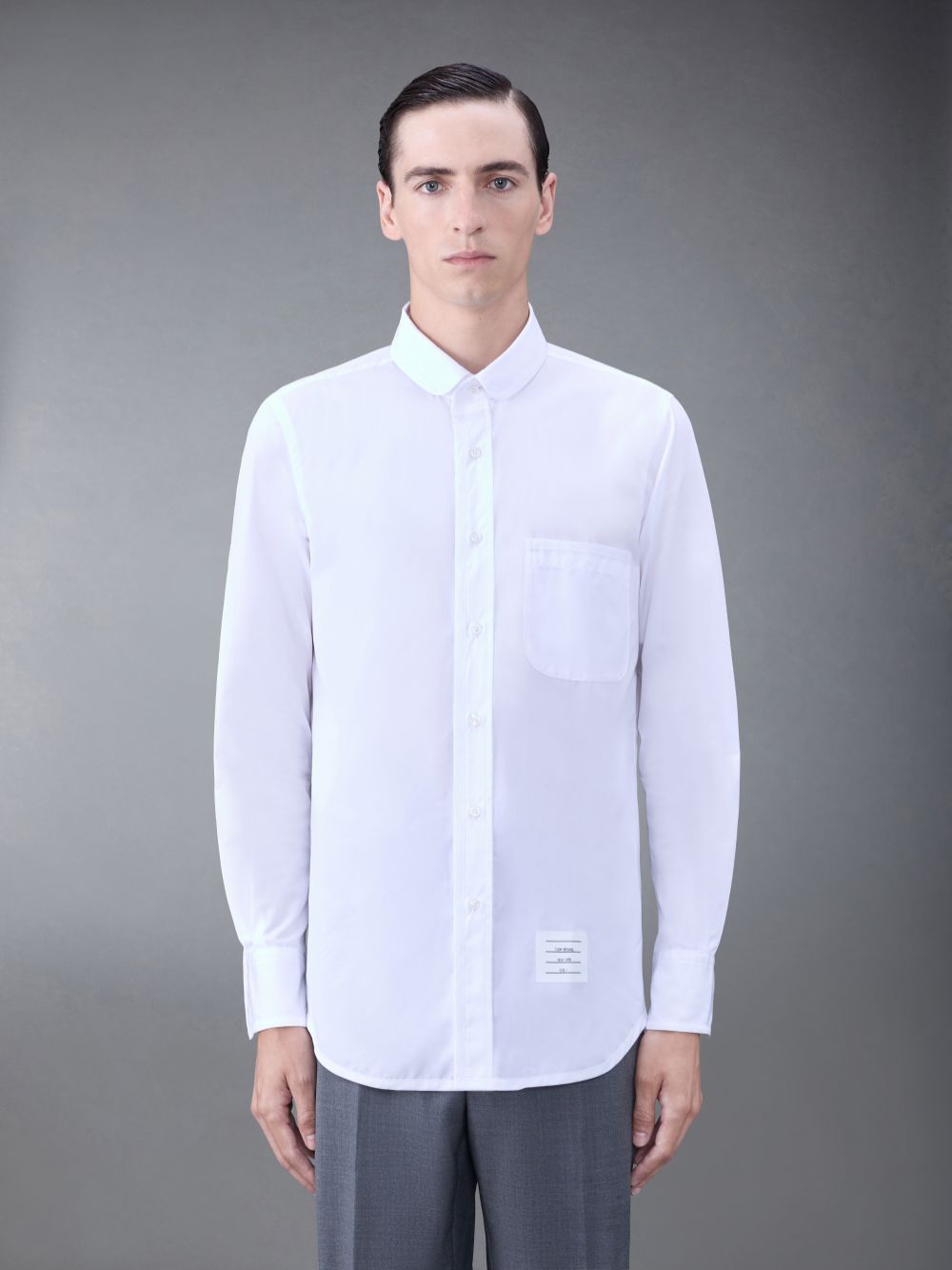 Thom Browne Poplin Tipping メンズ シャツ 白 | EUO69N63360