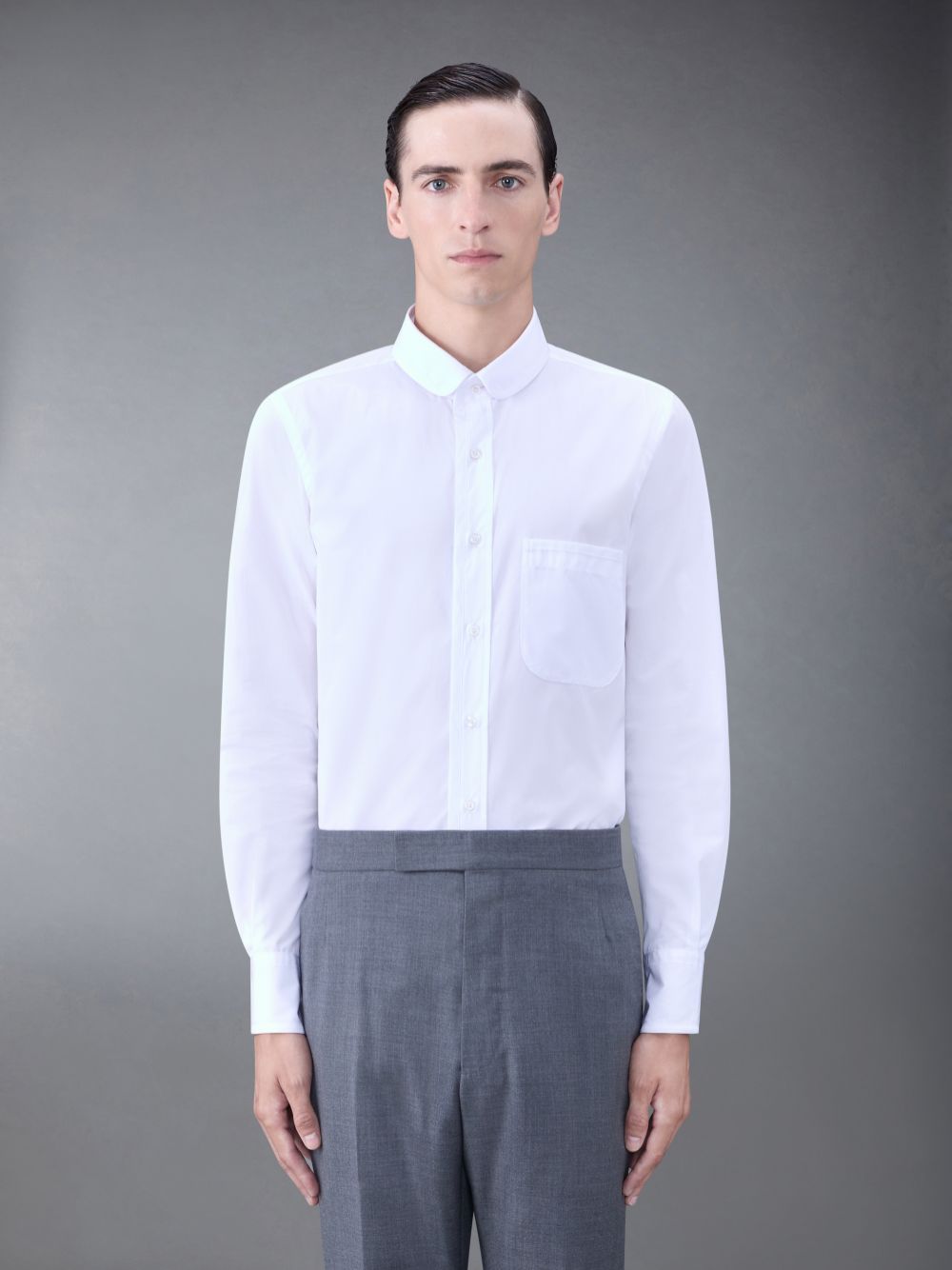 Thom Browne Poplin Tipping メンズ シャツ 白 | EUO69N63360