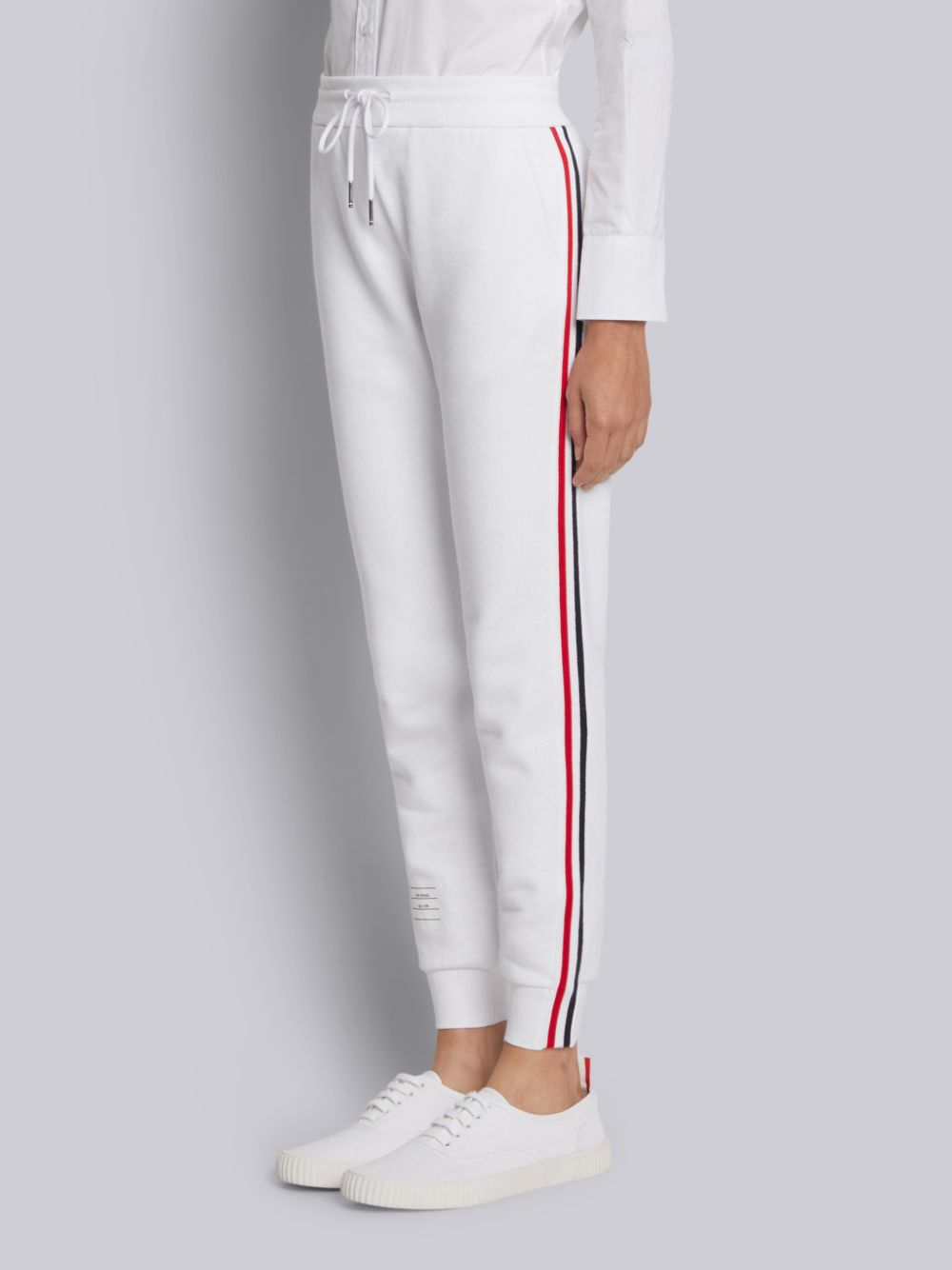 Thom Browne RWB-stripe track レディース パンツ 白 | XJC85H26980