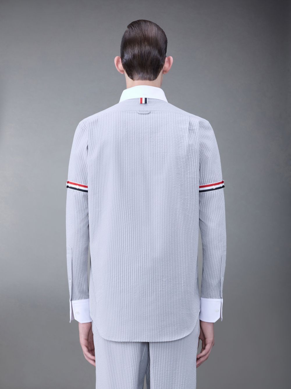 Thom Browne Seersucker Armband メンズ シャツ グレー | IYS69C17037