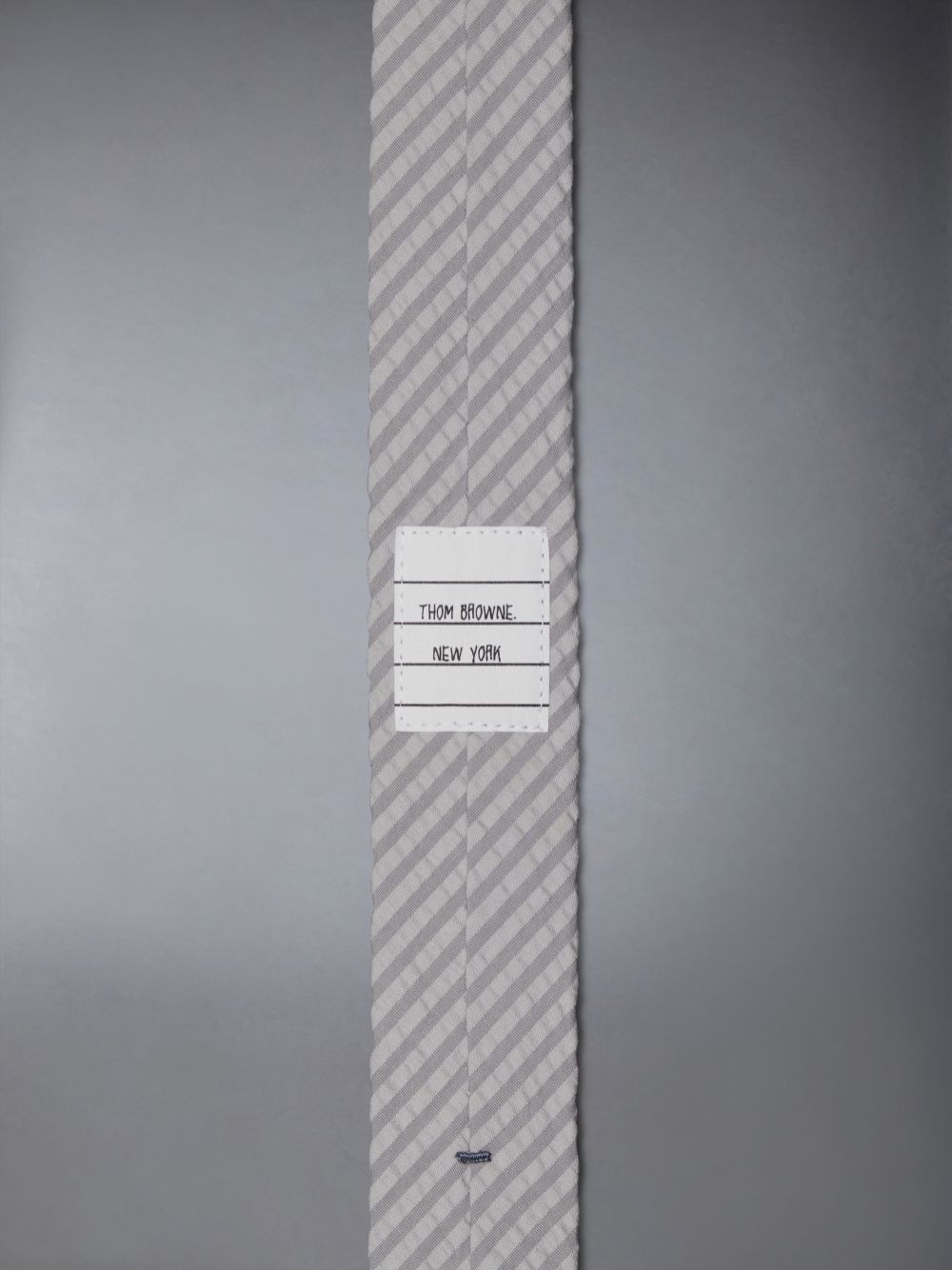 Thom Browne Seersucker Classic メンズ ネクタイ グレー | FBJ81M44422