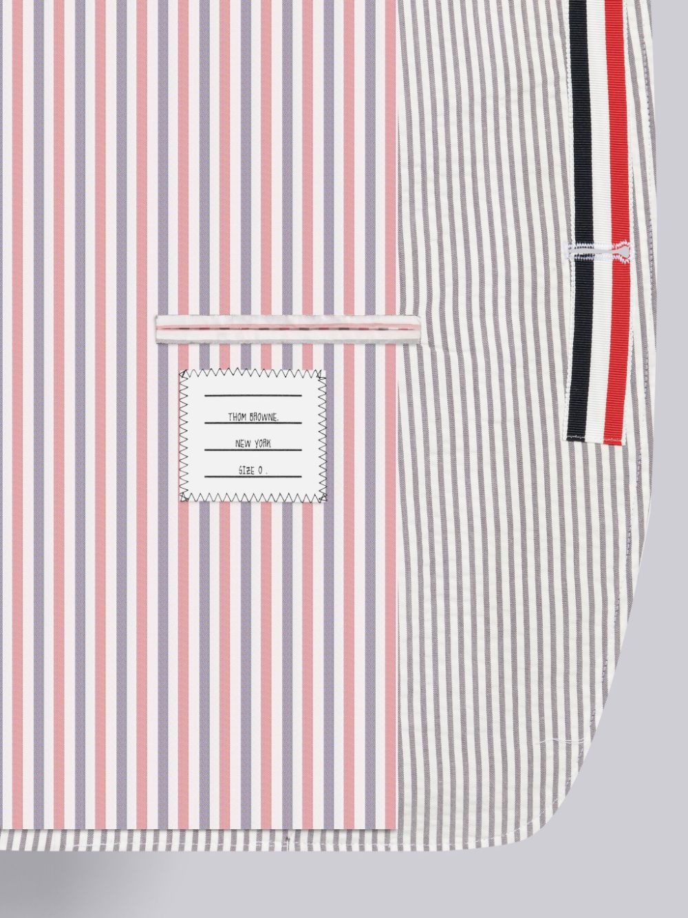 Thom Browne Seersucker Grosgrain Placket Sport メンズ コート グレー | CFP80I95490