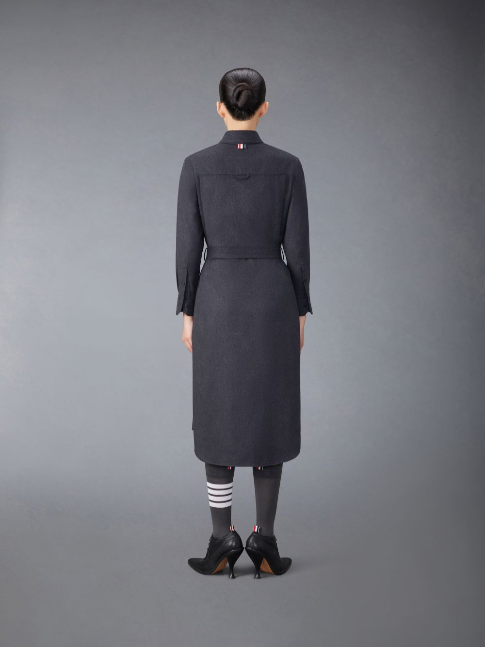 Thom Browne Silk Cashmere Maxi Shirt レディース ワンピース グレー | VNR66K32102