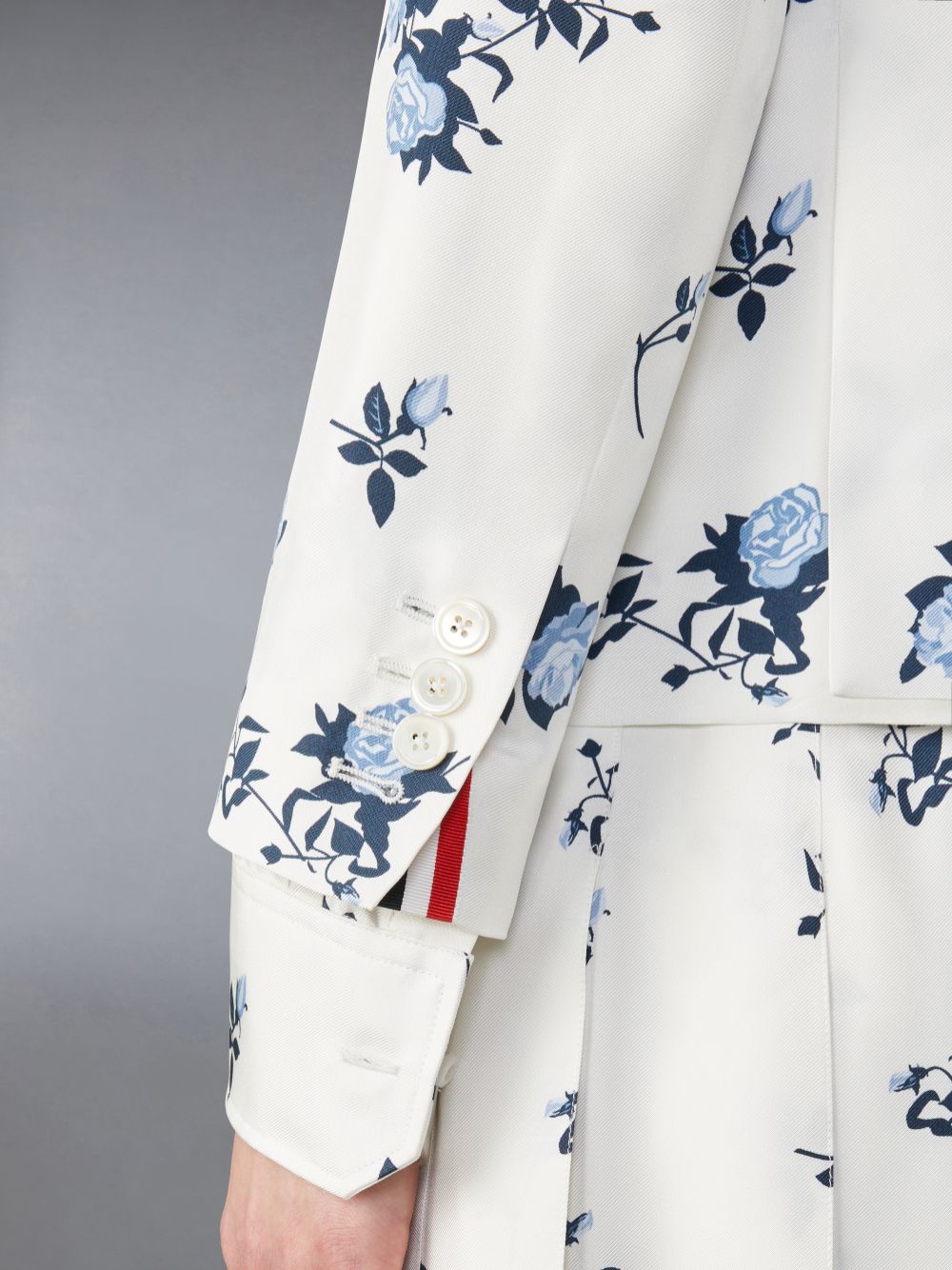 Thom Browne Silk Floral Slim Fit Sport レディース コート 白 | OKP24Q46989