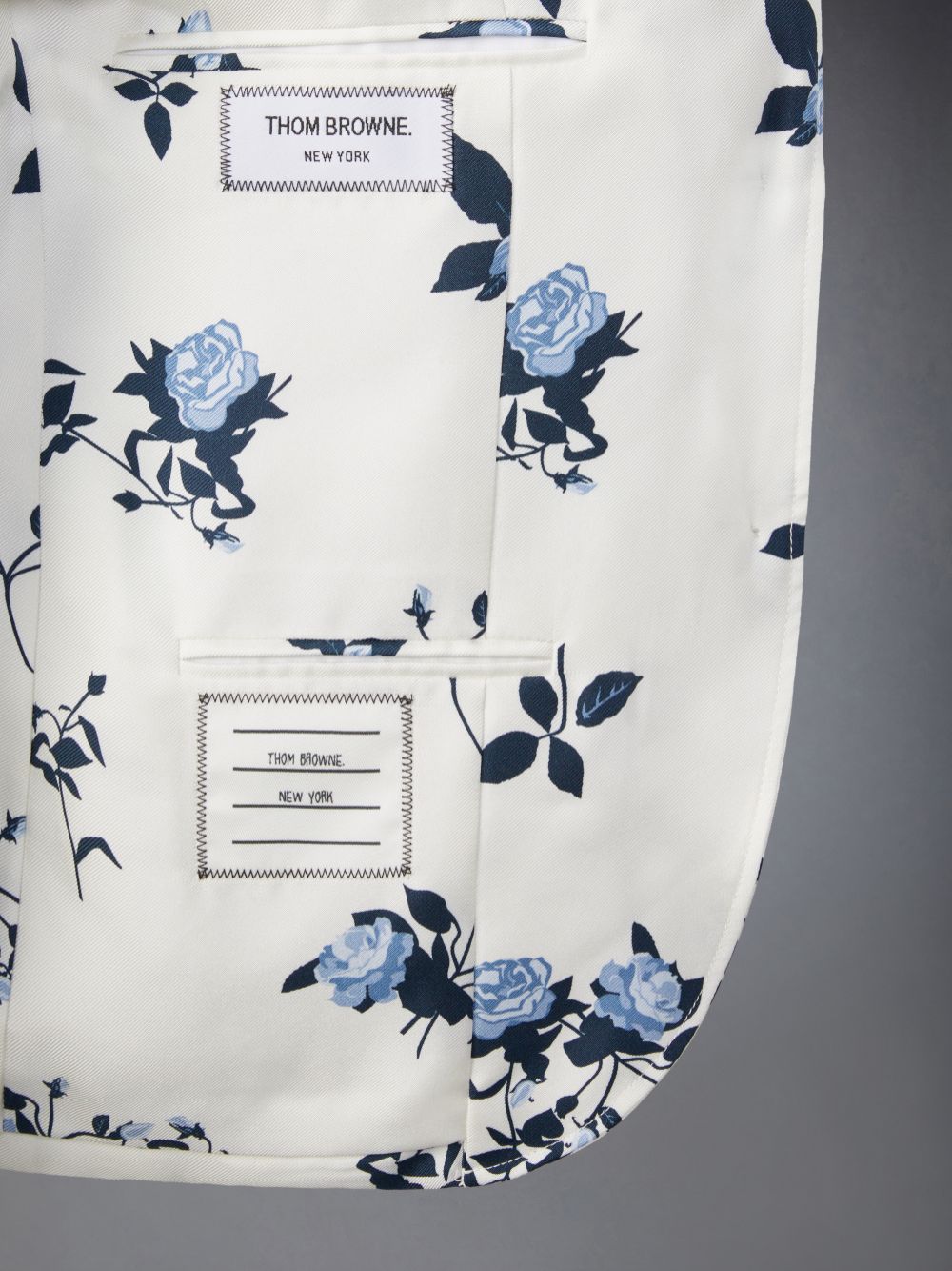 Thom Browne Silk Floral Slim Fit Sport レディース コート 白 | OKP24Q46989