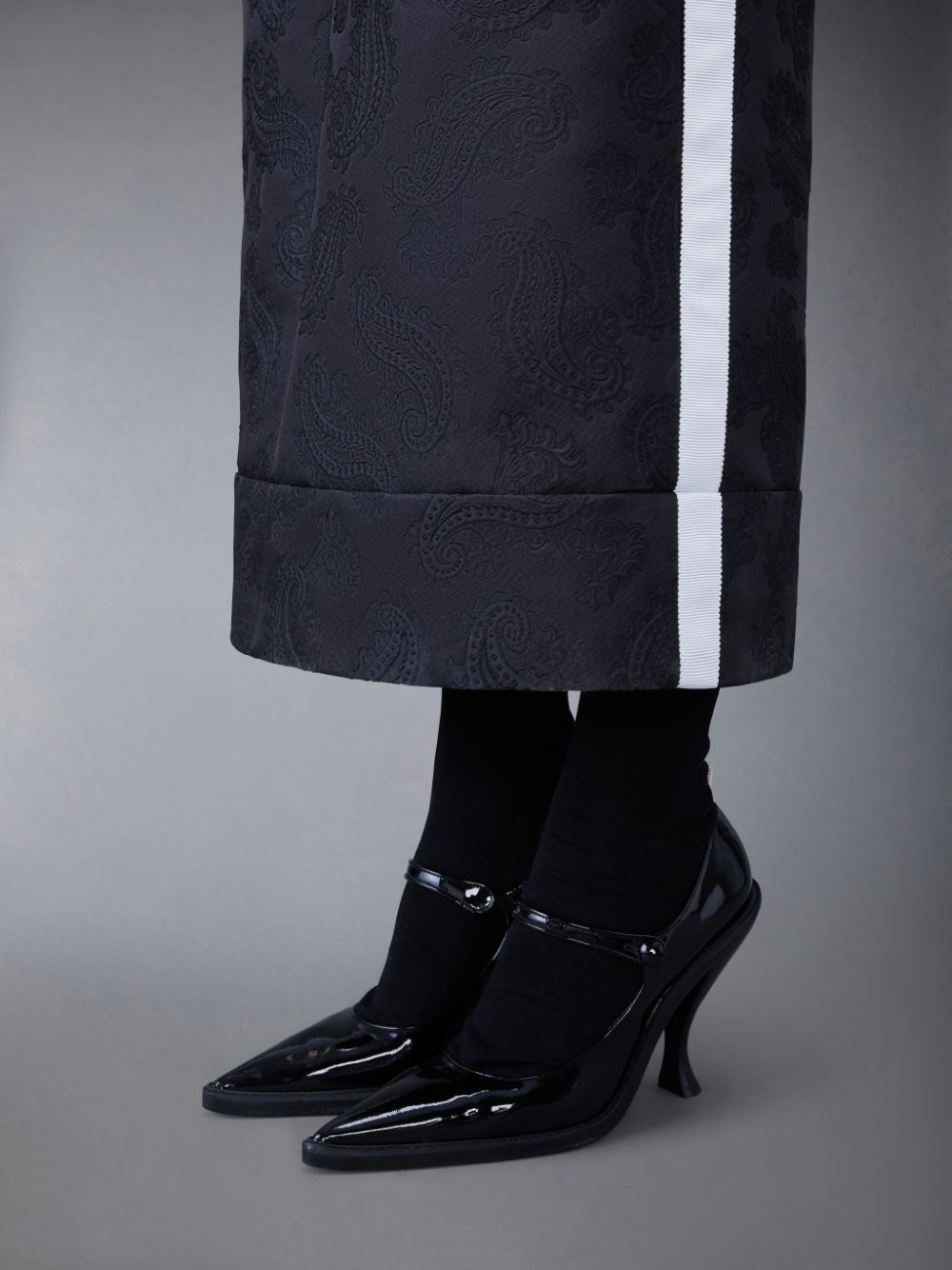 Thom Browne Soft Patent Leather Curved Pointed Toe John レディース ハイヒール 黒 | FKI74K24185