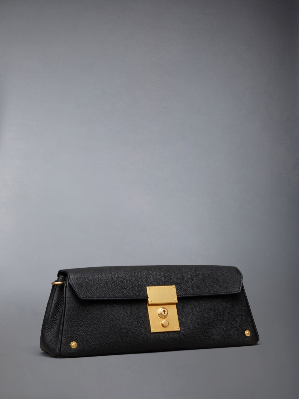Thom Browne Soft Pebble Grain Mrs.uette レディース クラッチバッグ 黒 | KNB24N00880