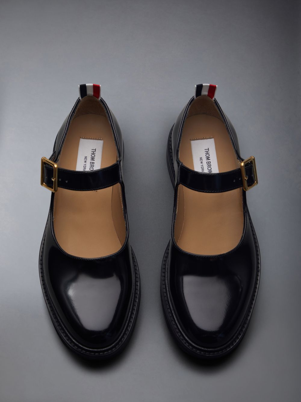 Thom Browne Spazzolato Micro Sole John レディース オックスフォードシューズ 黒 | XGB84B67666