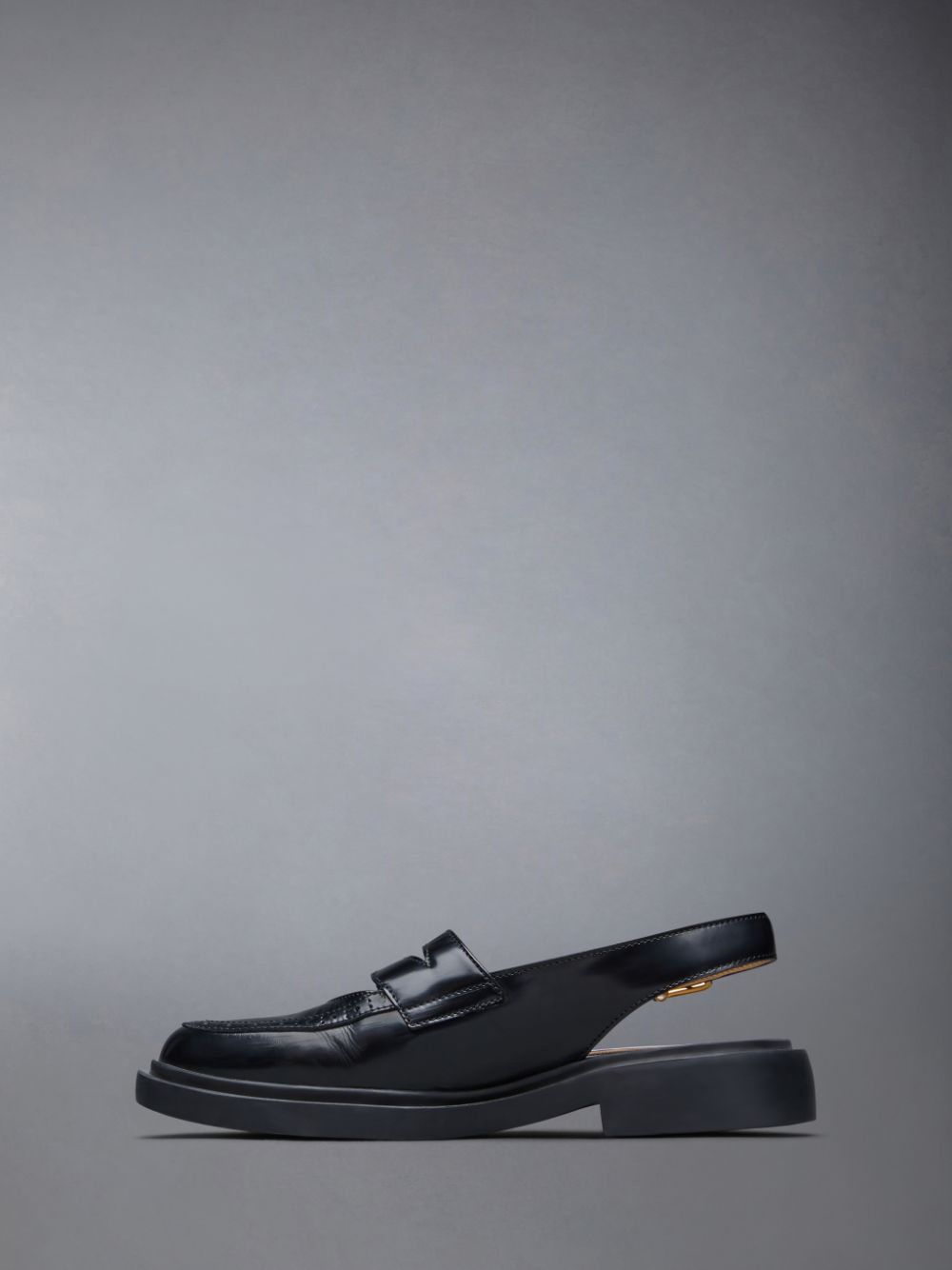 Thom Browne Spazzolato Slingback Penny レディース ローファー 黒 | KTT40D02646