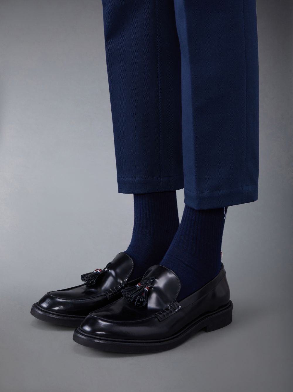 Thom Browne Spazzolato Tassel メンズ ローファー 黒 | CND83T03303