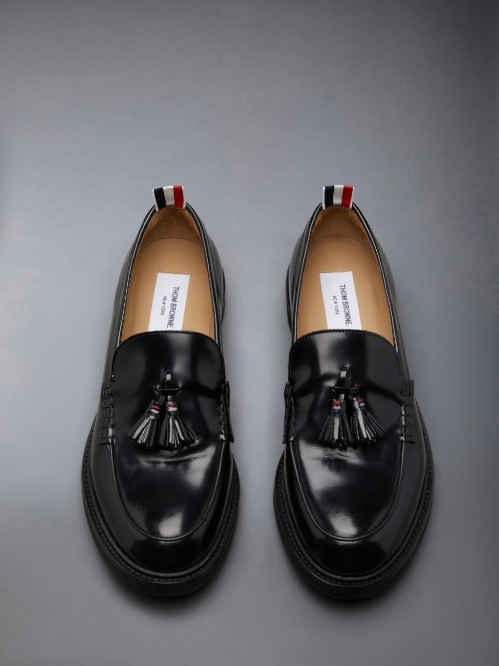 Thom Browne Spazzolato Tassel メンズ ローファー 黒 | CND83T03303