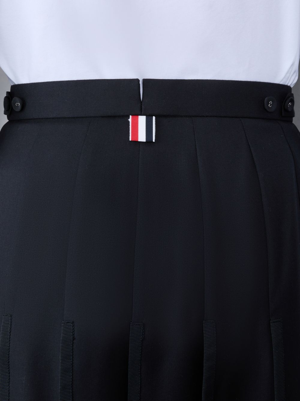 Thom Browne Super 120's Collage Pleated Trouser メンズ スカート 黒 | XBO07M22230