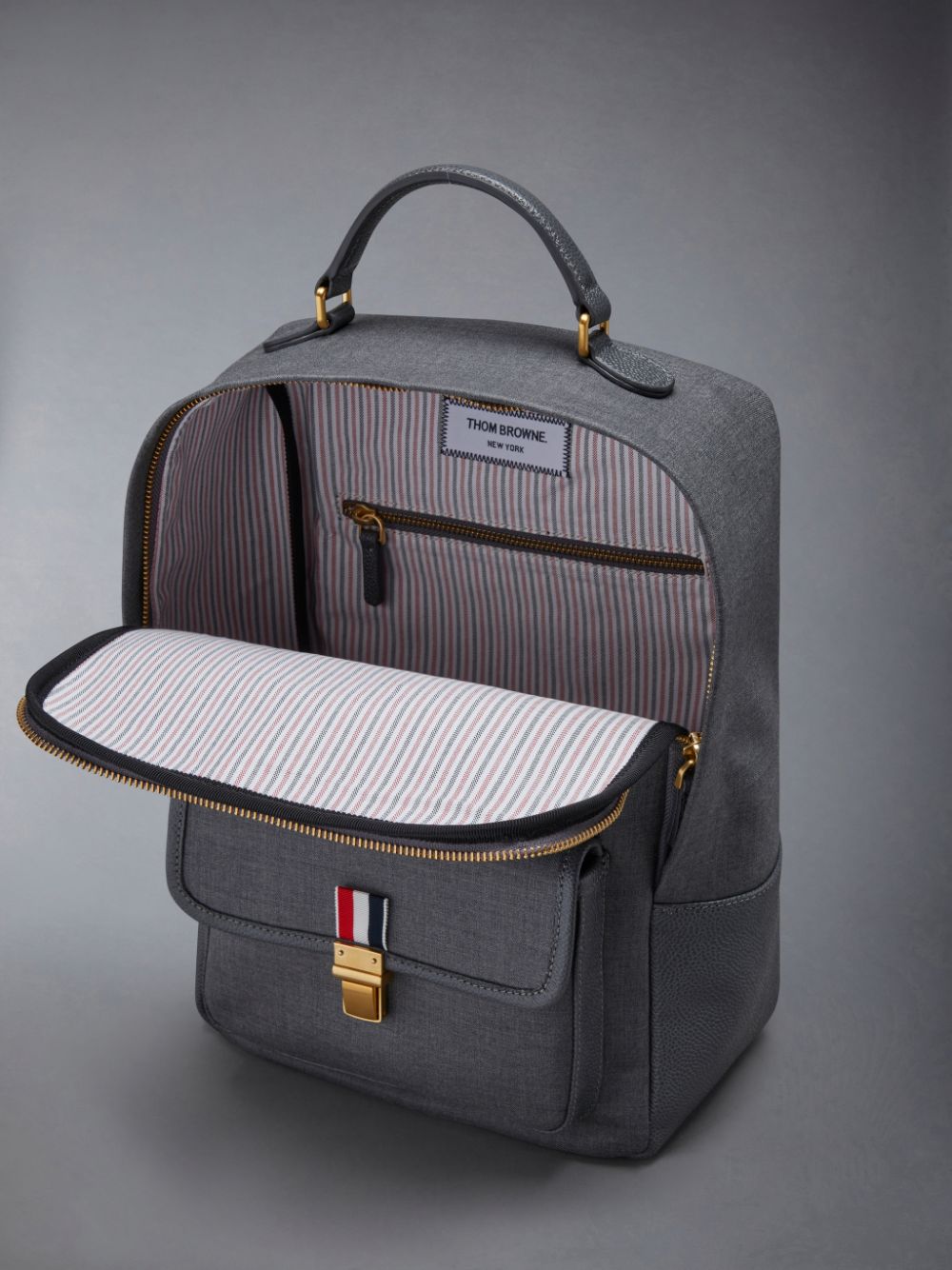 Thom Browne Super 120's Twill Front Pocket School メンズ リュック グレー | ERT94V95128