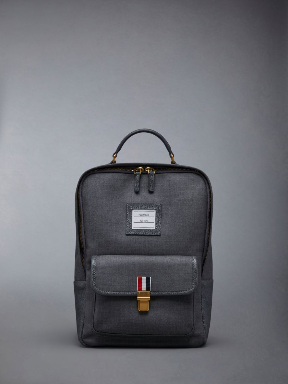 Thom Browne Super 120\'s Twill Front Pocket School メンズ リュック グレー | ERT94V95128