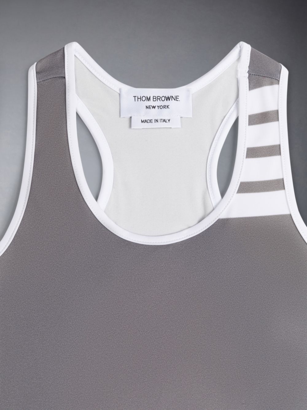 Thom Browne Swim Tech 4-Bar One Piece ガール 水着 グレー | VWA79T19807