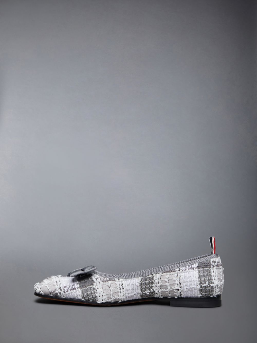 Thom Browne Tartan Tweed Leather Sole Opera レディース バレエシューズ グレー | DSX61V71066