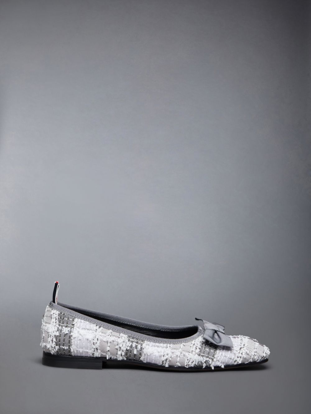 Thom Browne Tartan Tweed Leather Sole Opera レディース バレエシューズ グレー | DSX61V71066