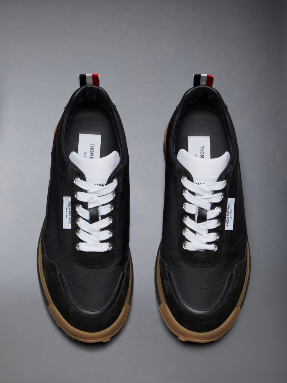 Thom Browne Tech Nylon Alumni レディース スニーカー 黒 | ELN33O40695