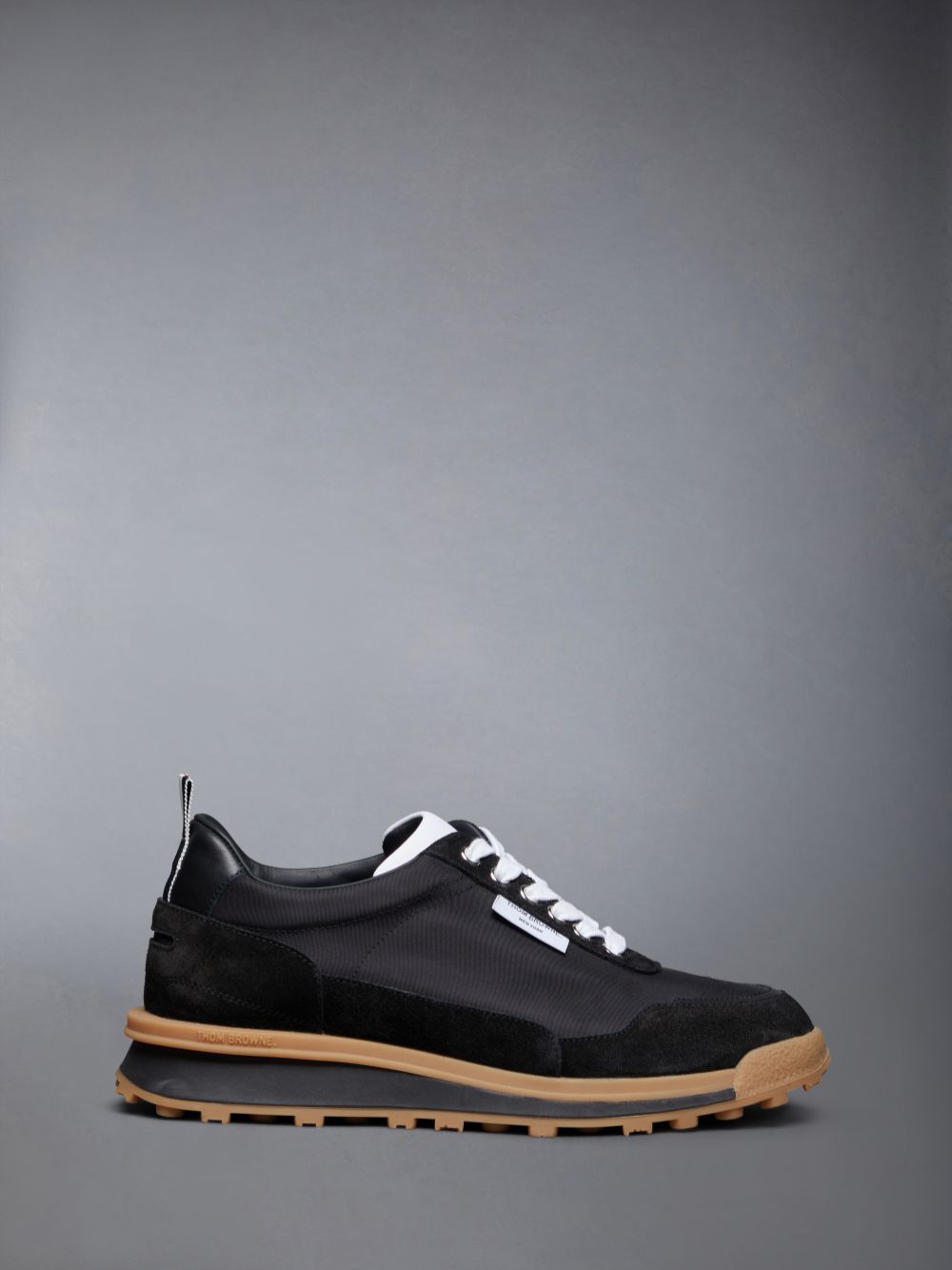 Thom Browne Tech Nylon Alumni レディース スニーカー 黒 | ELN33O40695