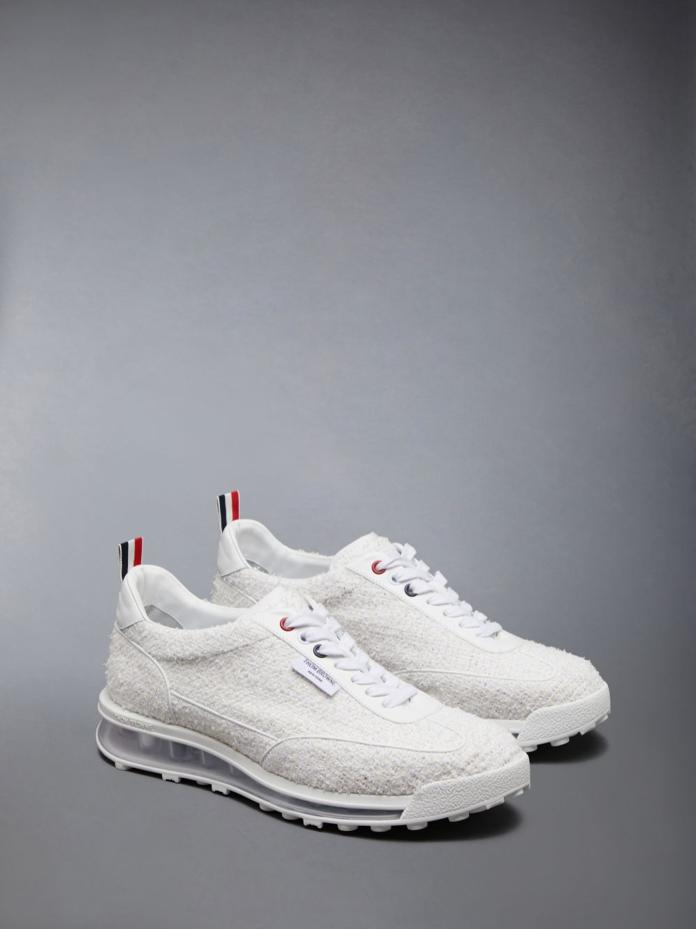 Thom Browne Tech Runner Tweeds メンズ スニーカー 白 | ERM11Y59426