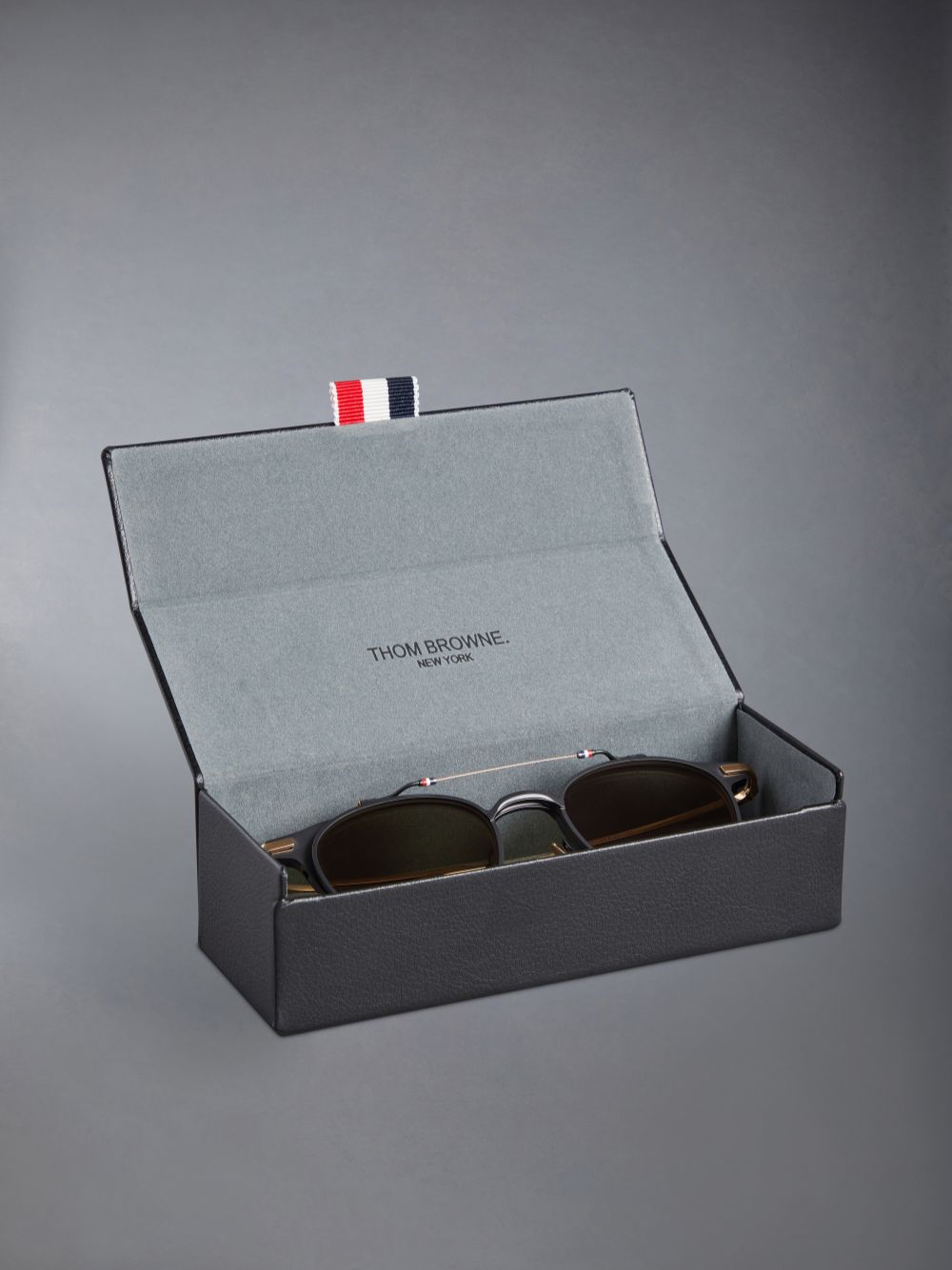 Thom Browne Titanium Round Clip On メンズ サングラス 黒 | WWJ32O14554