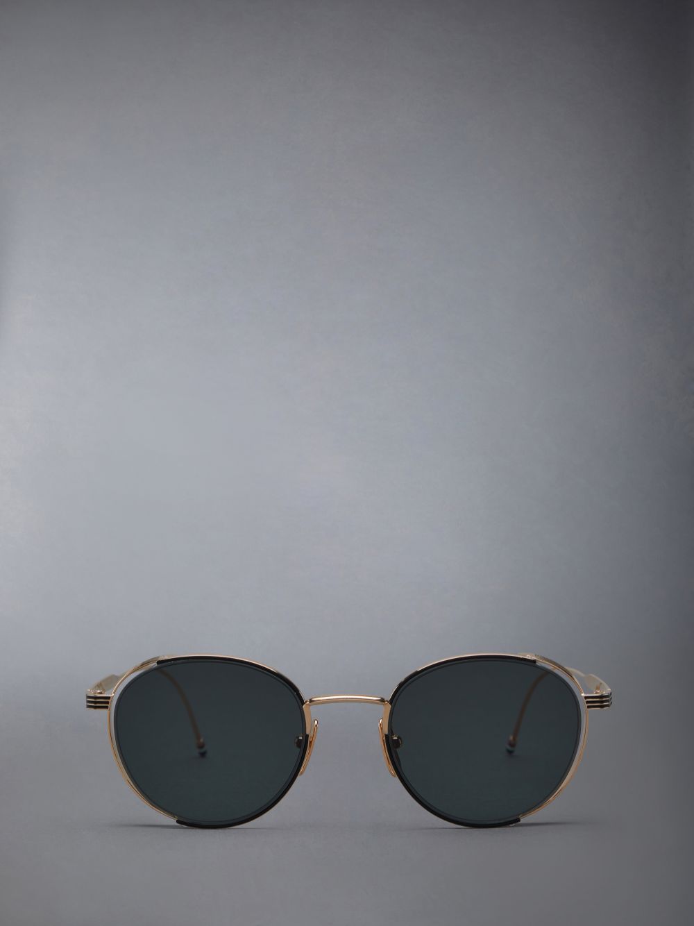 Thom Browne Titanium Round レディース サングラス 黒 | CBK88O15740