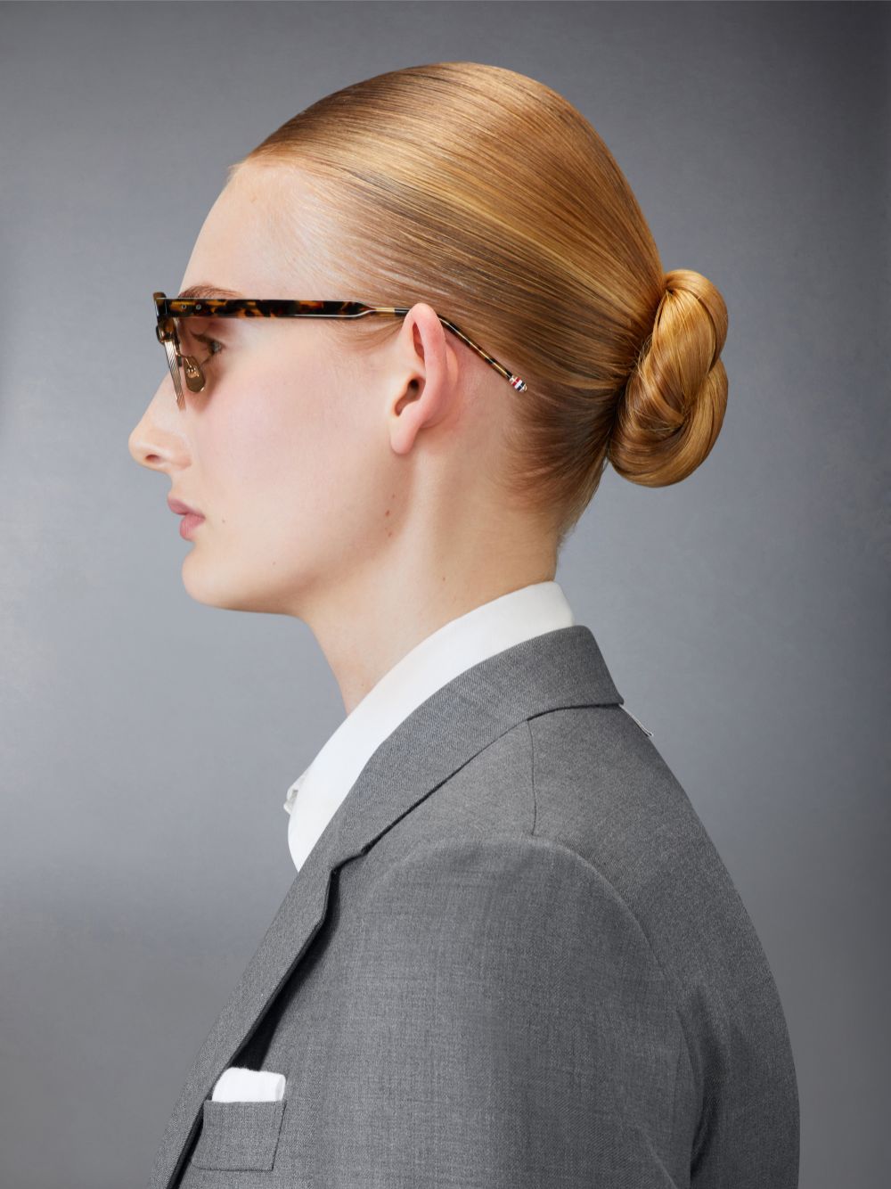 Thom Browne Tokyo Tortoise And 12k Gold Acetate And Titanium Oval レディース サングラス ブラウン | ABD48H80363
