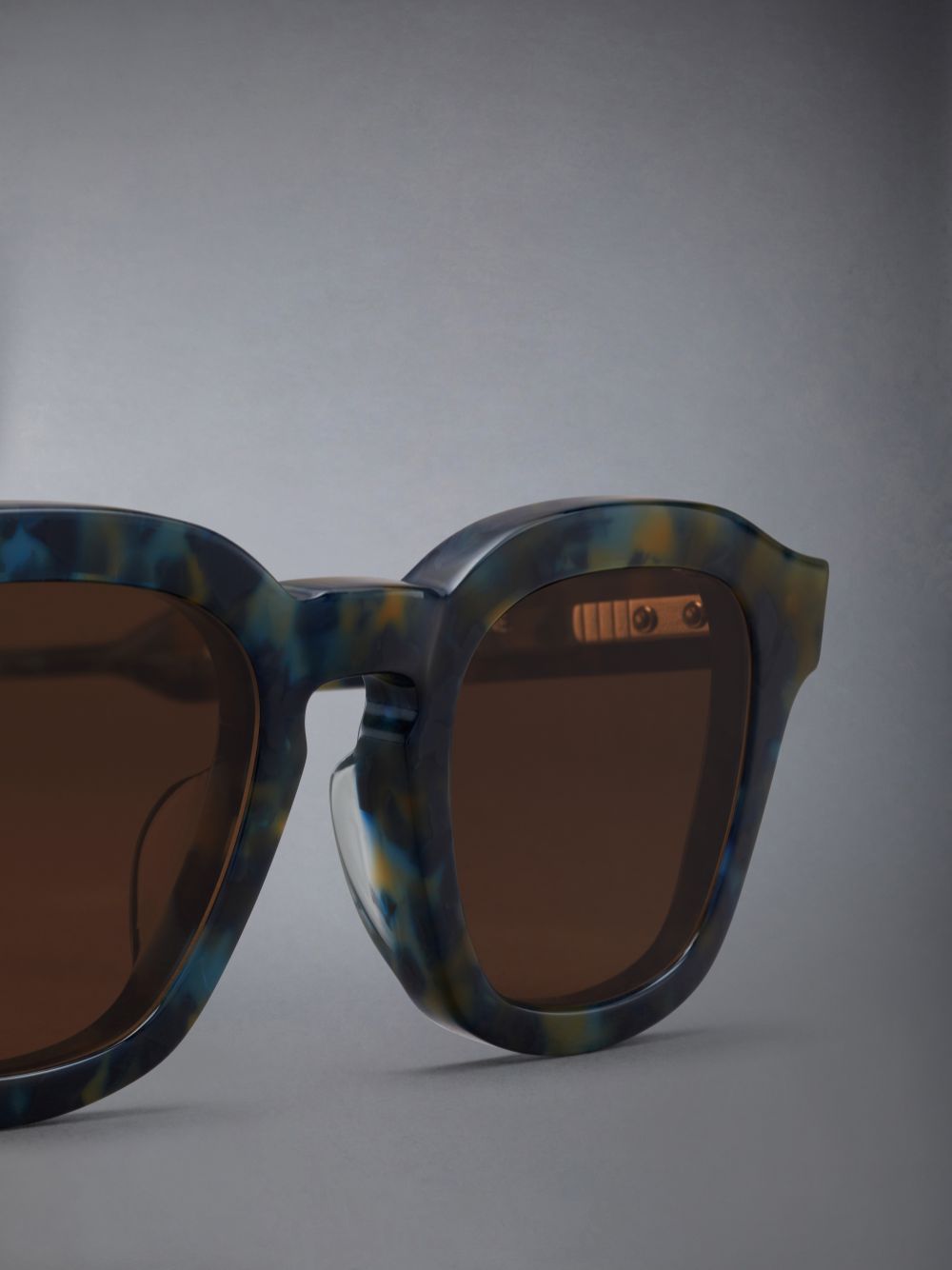 Thom Browne Tortoise Acetate Rectangular メンズ サングラス 青 | XUL20J22623