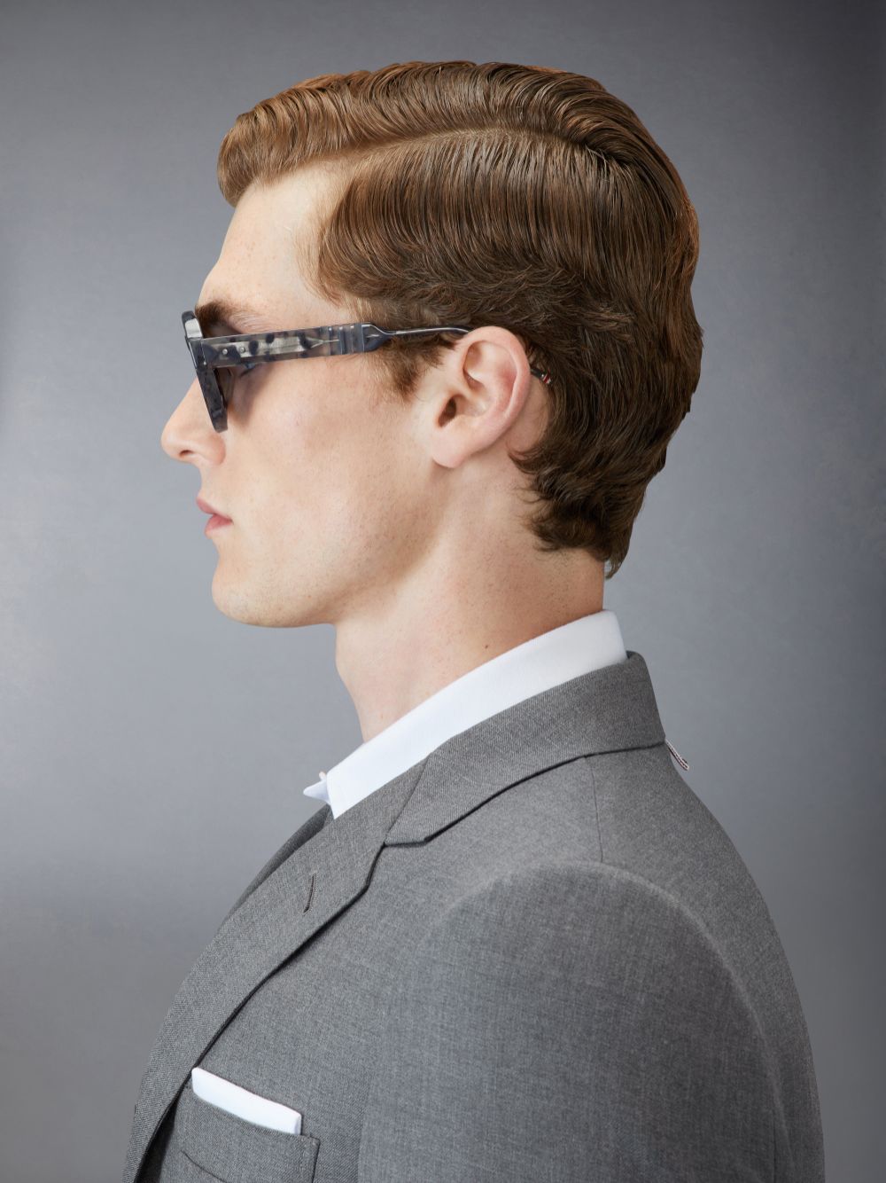 Thom Browne Tortoise Acetate Round レディース サングラス グレー | APU29Z59961