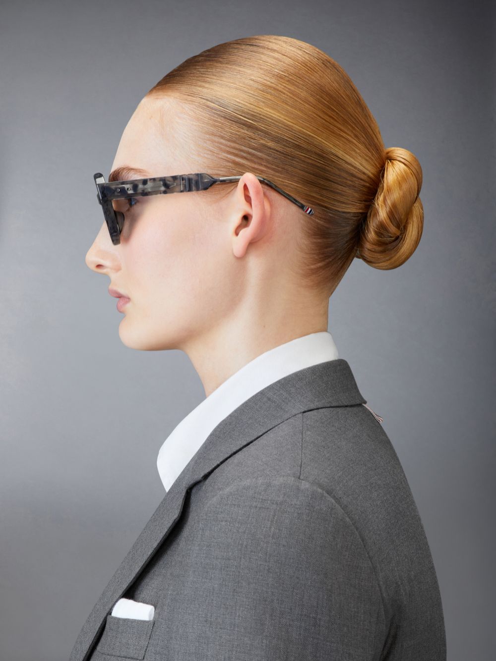 Thom Browne Tortoise Acetate Round レディース サングラス グレー | APU29Z59961