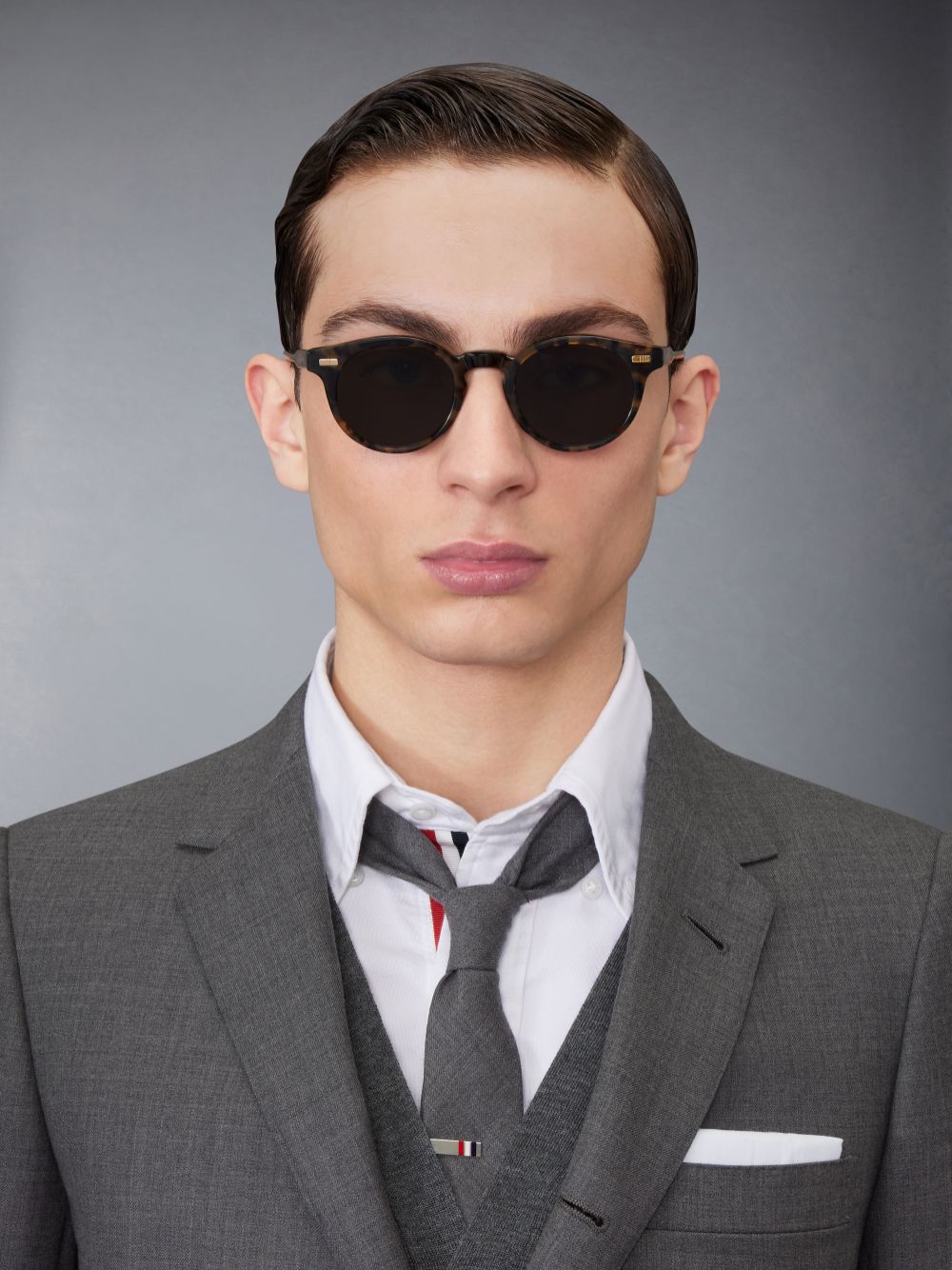 Thom Browne Tortoise Acetate Round レディース サングラス ブラウン | NHN91X41844