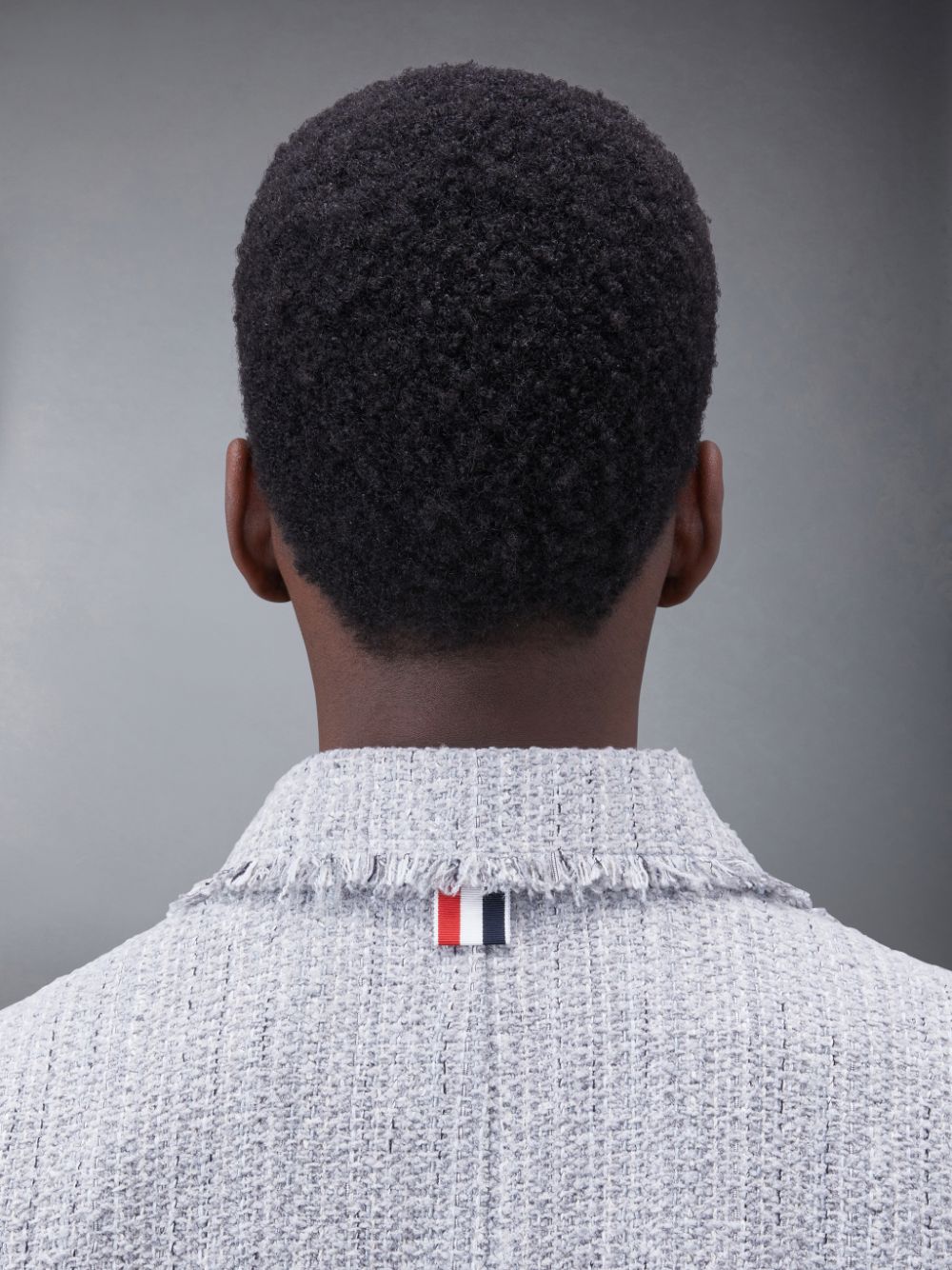 Thom Browne Tweed Fray 4-Bar Cropped Sack レディース ジャケット グレー | QBY93B34790