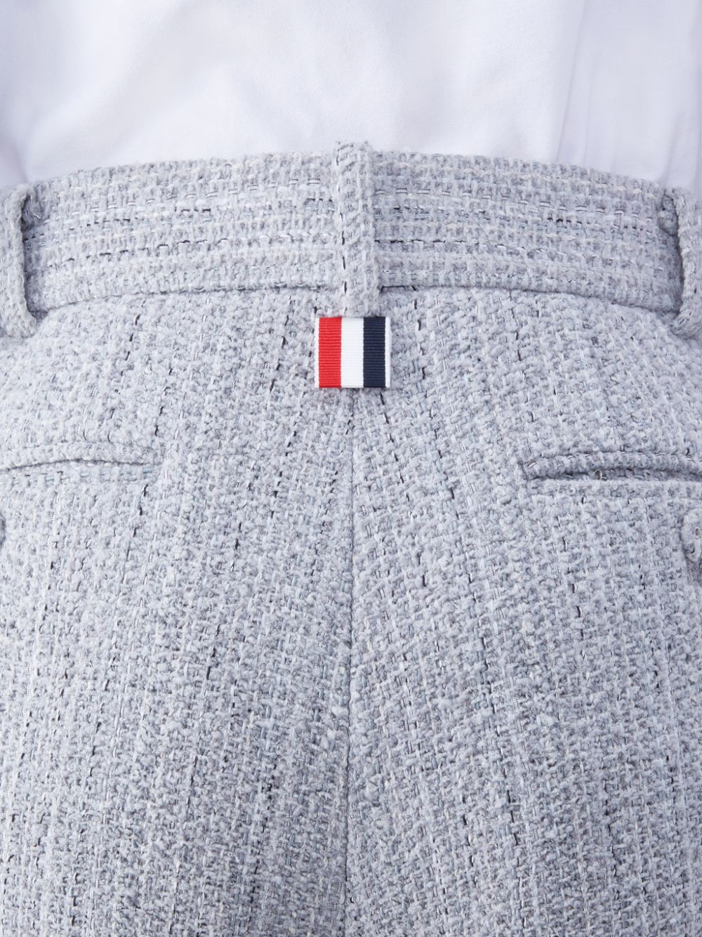 Thom Browne Tweed Fray 4-Bar Sack メンズ パンツ グレー | HMM91D42687