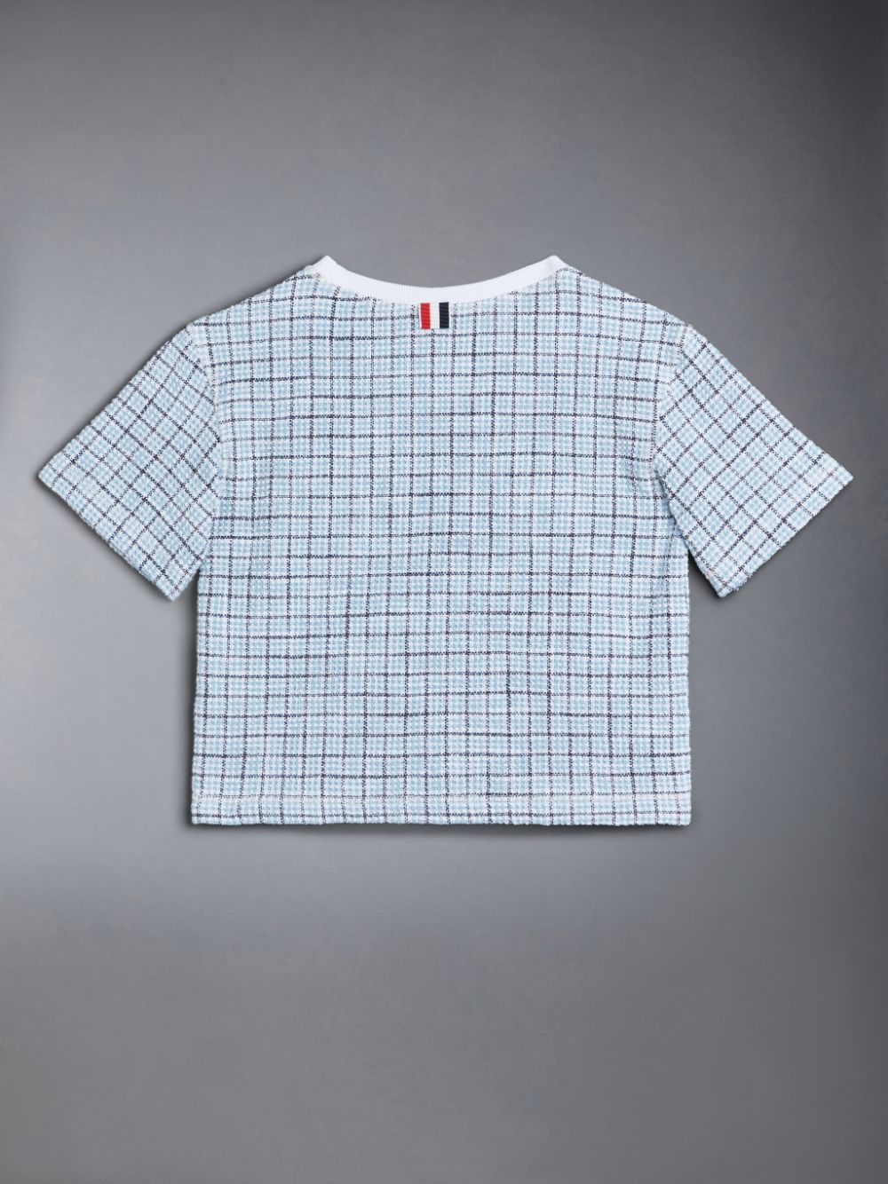 Thom Browne Tweed Jersey Boxy ガール Tシャツ 青 | CWS75C95788