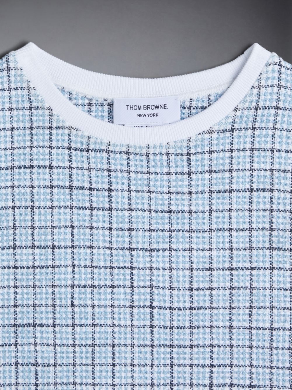 Thom Browne Tweed Jersey Boxy ガール Tシャツ 青 | CWS75C95788