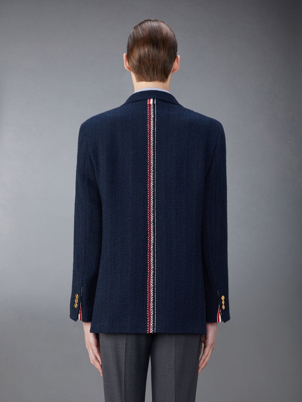 Thom Browne Tweed Unstructured Sack Sport メンズ コート 青 | JWR07E80391