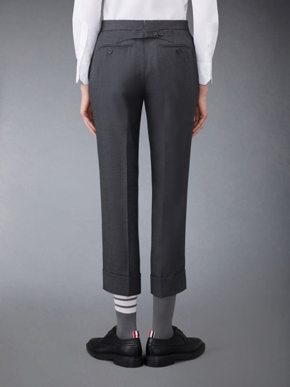 Thom Browne Twill Classic Backstrap レディース パンツ グレー | RUF03W54530