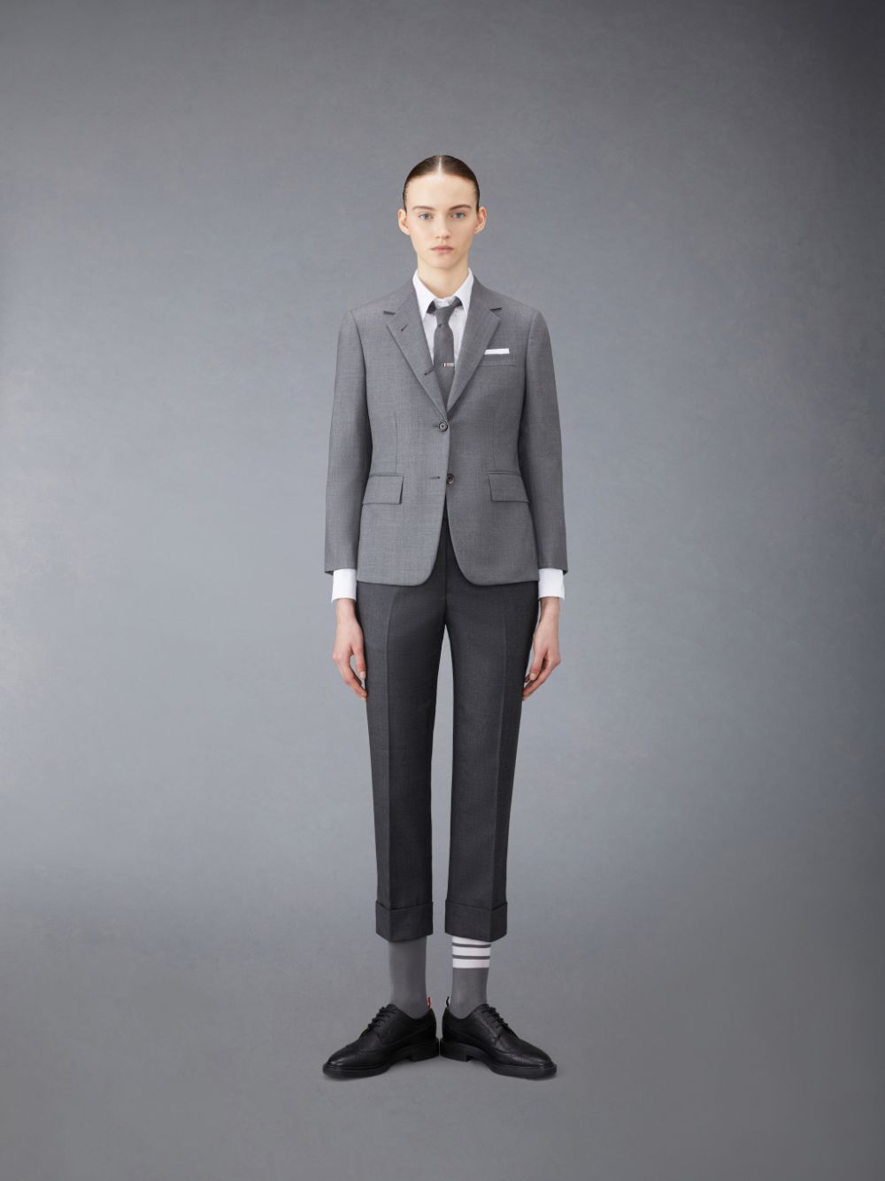 Thom Browne Twill Classic Backstrap レディース パンツ グレー | RUF03W54530