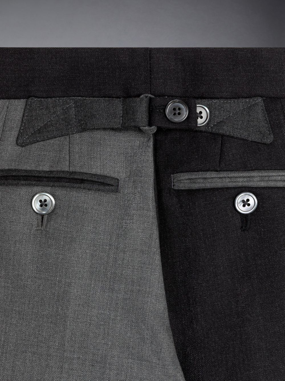Thom Browne Twill Classic Backstrap ガール パンツ グレー | ZXZ07J44137