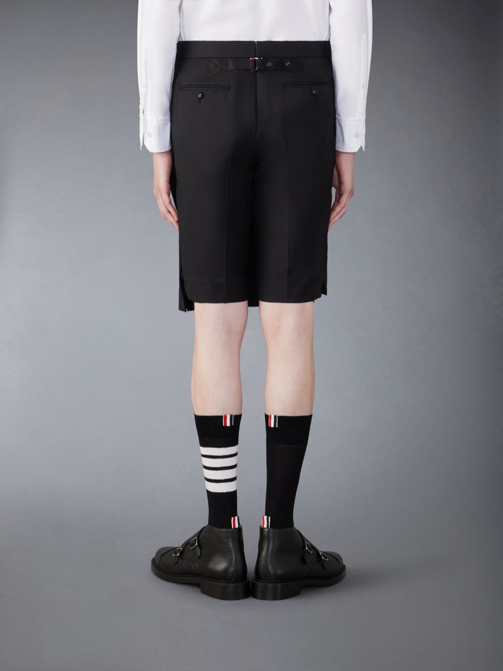 Thom Browne Twill Wool Backstrap Skort メンズ スカート 黒 | UFN39P19148