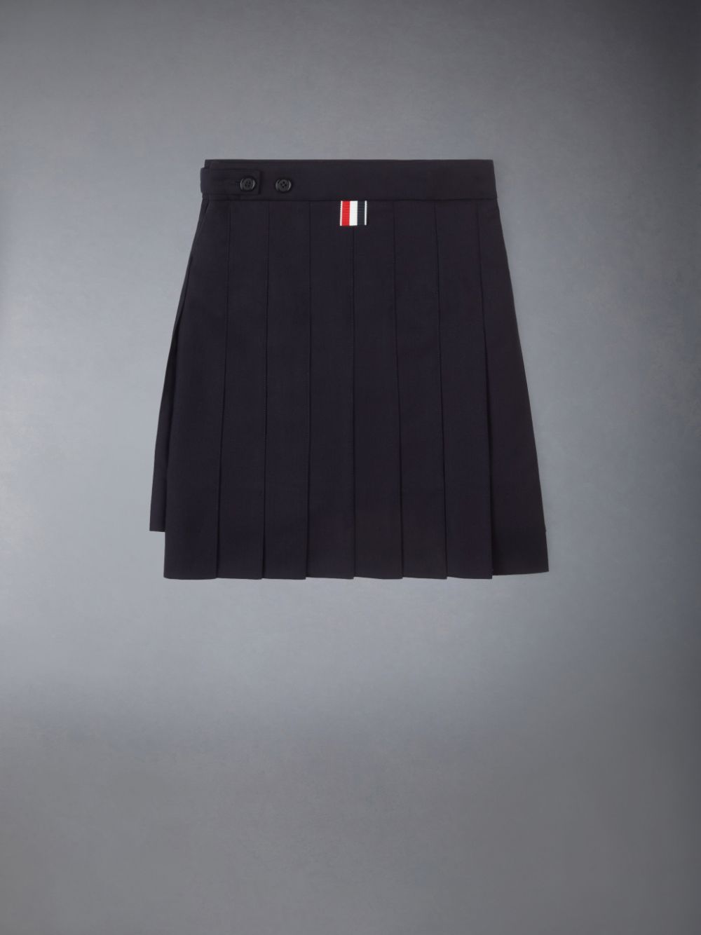 Thom Browne Twill Wool Pleated Mini ガール スカート 青 | CHU60C34024