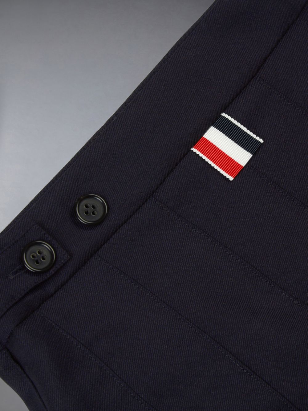 Thom Browne Twill Wool Pleated Mini ガール スカート 青 | CHU60C34024